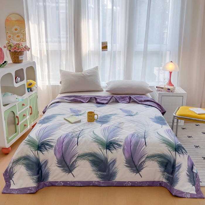 91家纺网 家纺一手货源 找家纺 大世界被王 2025新款全棉纯棉健康夏被夏凉被空调被 千帆羽毛