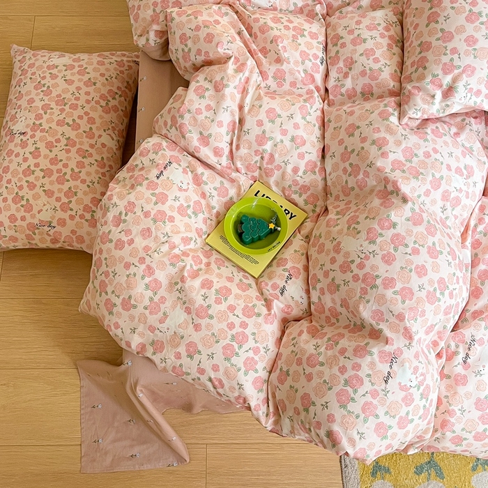 91家纺网 家纺一手货源 找家纺 吉象家纺13070全棉四件套纯棉四件套直播小清新男孩女心动