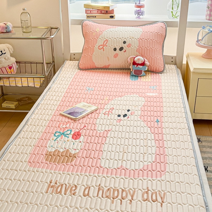 91家纺网 家纺一手货源 找家纺 川悦生活 2025新款大阪宿舍凉感丝凉席 莫妮恰