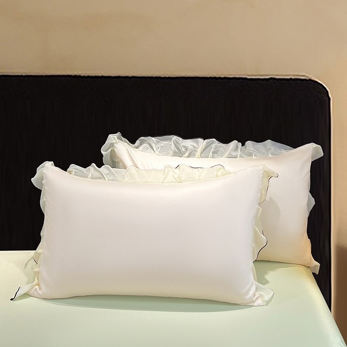 91家纺网 家纺一手货源 找家纺 梦舒羽 2025新款刺绣水洗真丝花边夏被四件套宿舍夏凉被床单枕套三件套-花韵花边款 花韵-绿（花边款）