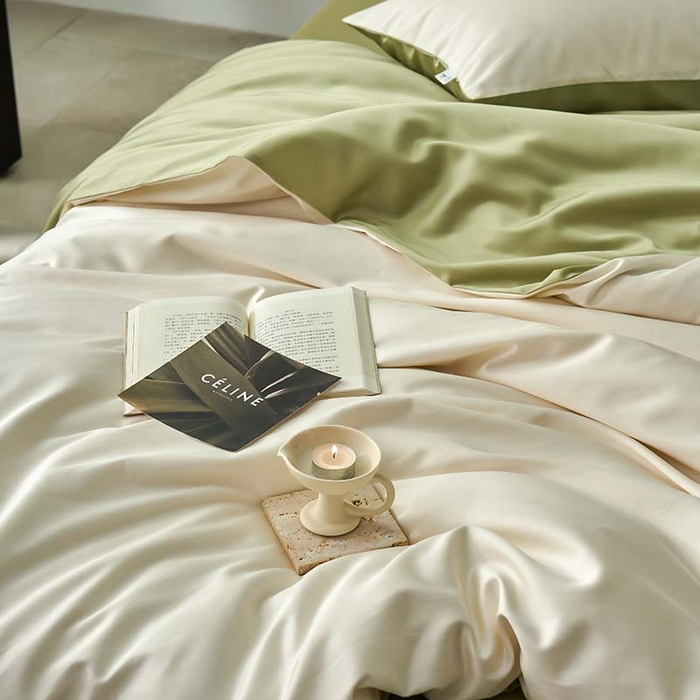 91家纺网 家纺一手货源 找家纺 （总）咏绒家纺工厂店 2025新款60支奥地利兰精天丝纯色天丝棉四件套