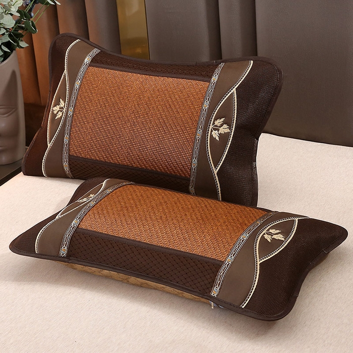 91家纺网 家纺一手货源 找家纺 （总）纽乐家纺 2025新款夏季夏凉席枕冰藤竹条竹席枕芯草席麻将凉席茶香枕头