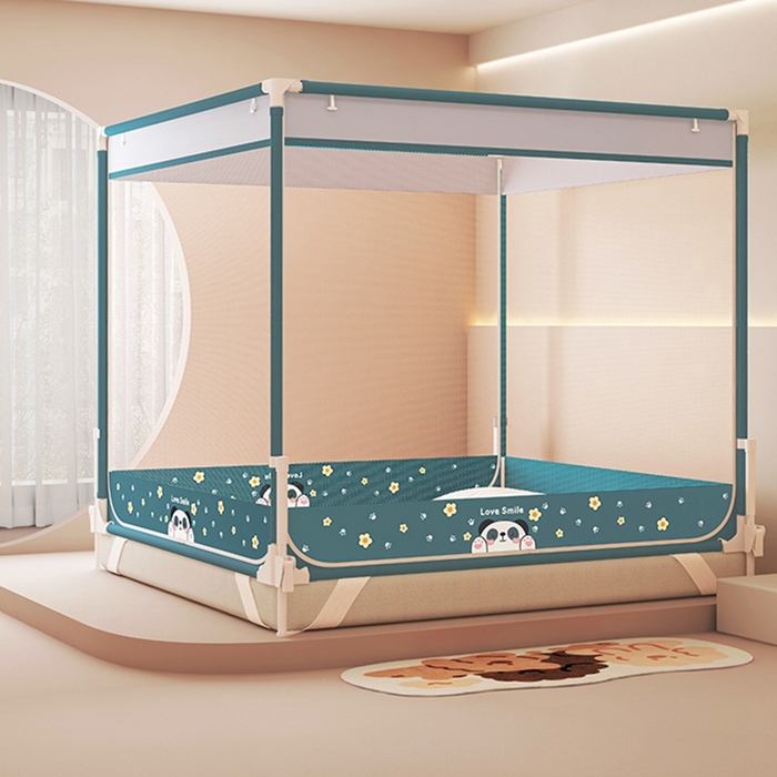 91家纺网 家纺一手货源 找家纺 （总）迪凡保罗蚊帐 2025新款2508围栏级防摔数码印花坐床蚊帐