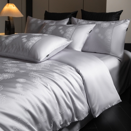 91家纺网 家纺一手货源 找家纺 （总）安莱生活2025新款天丝棉拼接暗合工艺四件套-邂逅系列