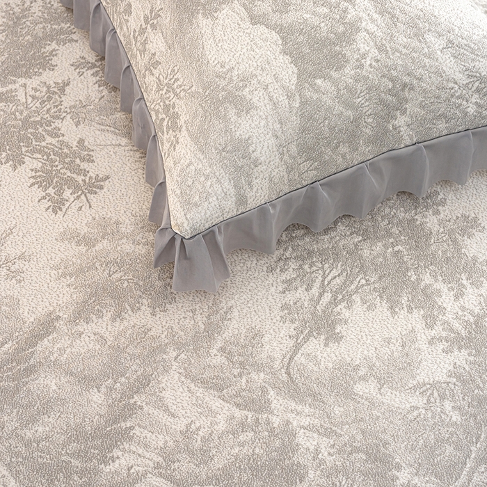 91家纺网 家纺一手货源 找家纺 冬然家纺2025新款冰豆豆榻榻米凉席 梦幻森林-灰