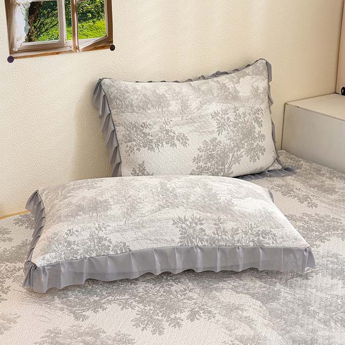 91家纺网 家纺一手货源 找家纺 冬然家纺2025新款冰豆豆榻榻米凉席 梦幻森林-灰