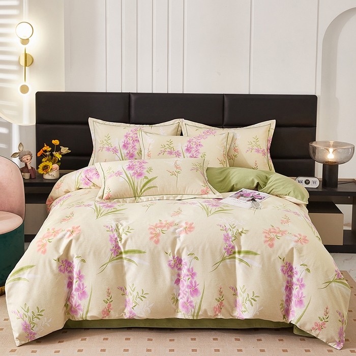 91家纺网 家纺一手货源 找家纺 雲归梦 2025新款纯棉加厚磨毛多规格磨毛四件套 长相思-绿