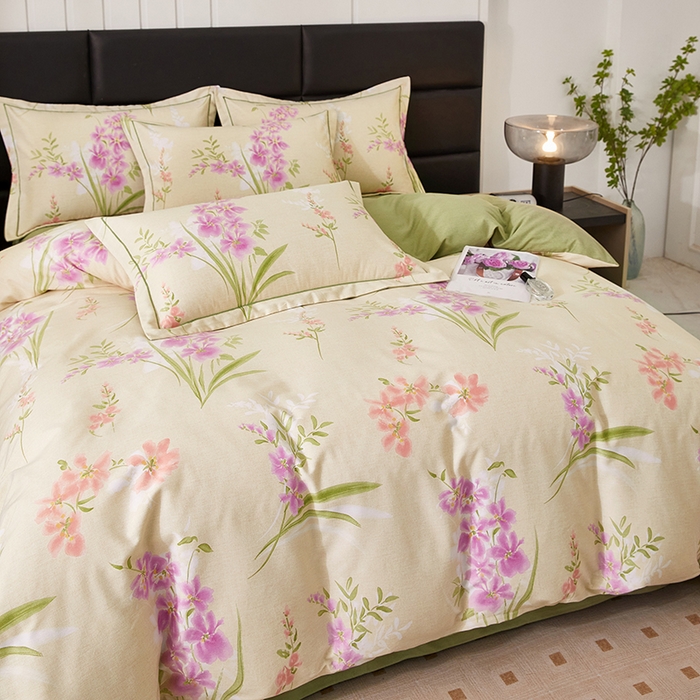 91家纺网 家纺一手货源 找家纺 雲归梦 2025新款纯棉加厚磨毛多规格磨毛四件套 长相思-绿