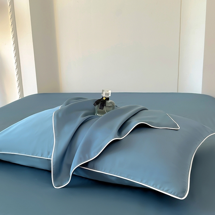 91家纺网 家纺一手货源 找家纺 百寐 2025新款60S兰精天丝夏被系列 管蓝