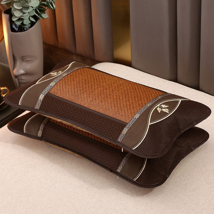 91家纺网 家纺一手货源 找家纺 （总）纽乐家纺 2025新款夏季夏凉席枕冰藤竹条竹席枕芯草席麻将凉席茶香枕头