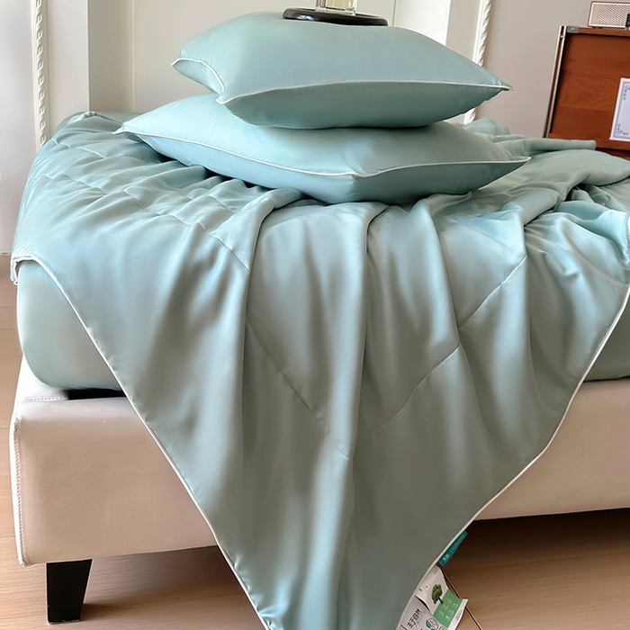 91家纺网 家纺一手货源 找家纺 百寐 2025新款60S兰精天丝夏被系列 芬兰+碳灰