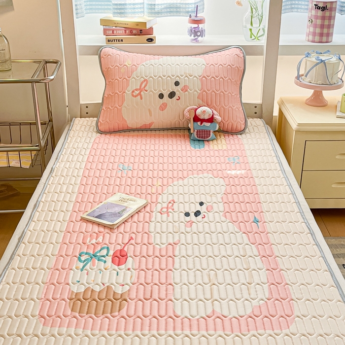 91家纺网 家纺一手货源 找家纺 川悦生活 2025新款大阪宿舍凉感丝凉席 莫妮恰