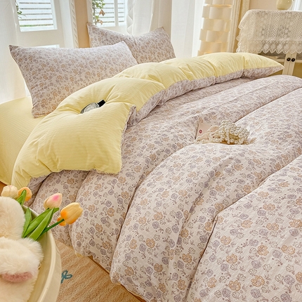 壹号库 2025新款A类提花有氧彩竺绵四件套 春和