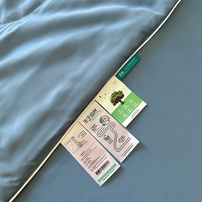 91家纺网 家纺一手货源 找家纺 百寐 2025新款60S兰精天丝夏被系列 管蓝