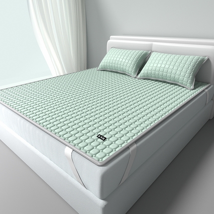 91家纺网 家纺一手货源 找家纺 （总）简一 2025新款无印风方块乳胶凉席系列-床单款