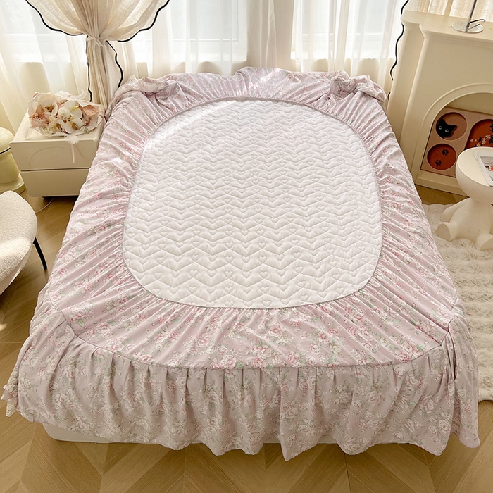 91家纺网 家纺一手货源 找家纺 宜凡家纺 2025新款糯糯棉全夹棉床笠式床裙三件套 柏林梦境