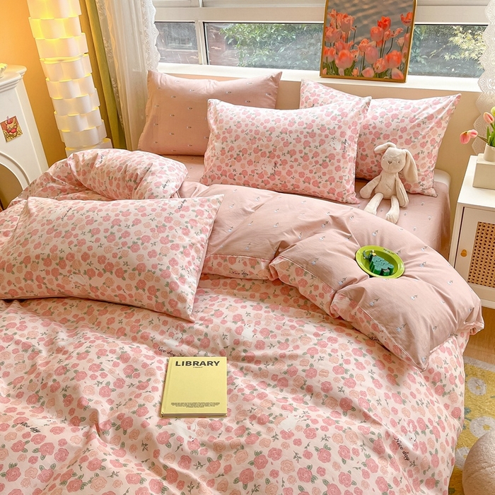 91家纺网 家纺一手货源 找家纺 吉象家纺13070全棉四件套纯棉四件套直播小清新男孩女心动