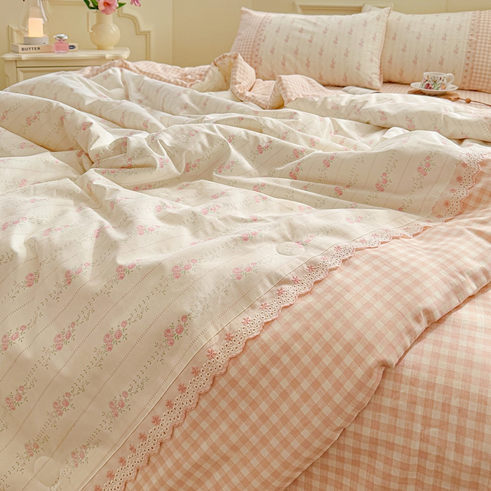 91家纺网 家纺一手货源 找家纺 安莱生活2025新款全棉纯棉小碎花刺绣花边款夏被夏凉被空调被 可夏