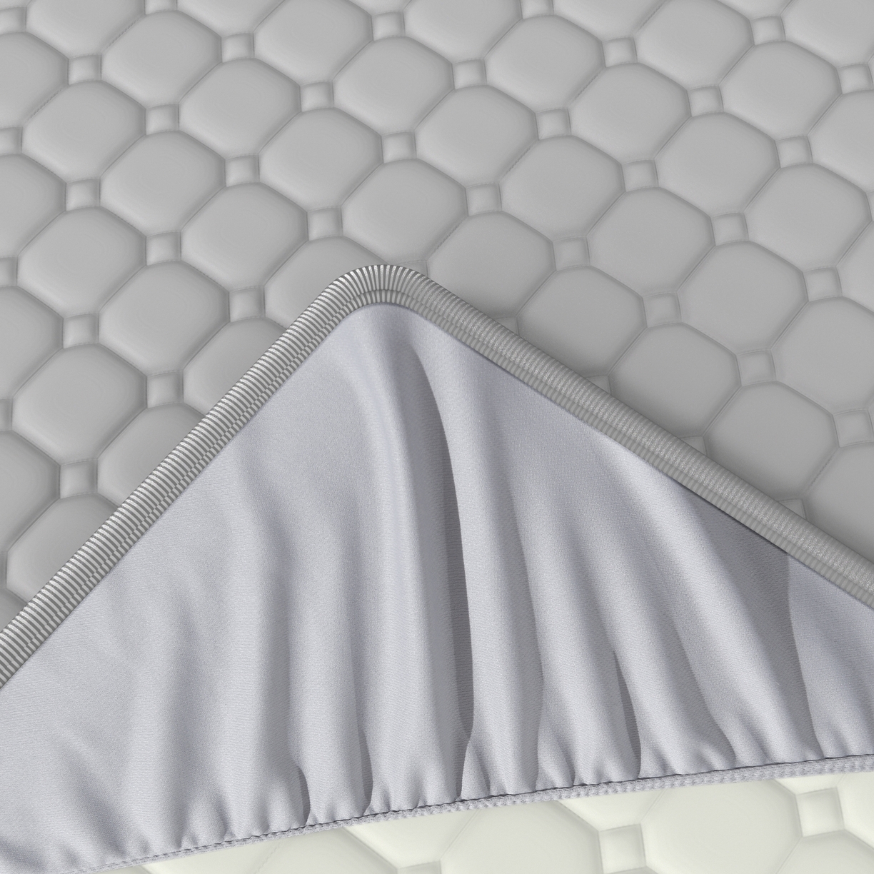 91家纺网 家纺一手货源 找家纺 （总）简一 2025新款无印风方块乳胶凉席系列-床笠款