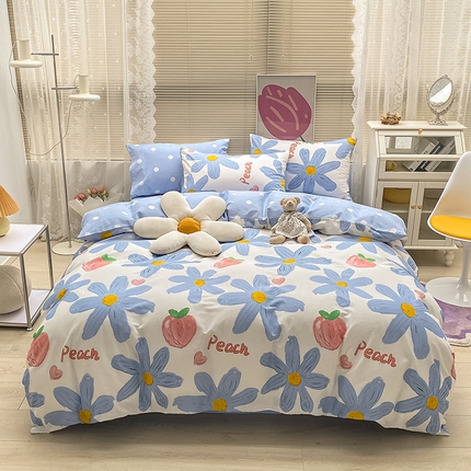 吉象家纺13070全棉四件套纯棉四件套直播小清新男孩女小情调