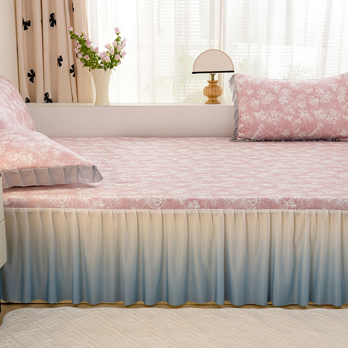 91家纺网 家纺一手货源 找家纺 冬然家纺2025新款冰豆豆榻榻米凉席 梦幻玫瑰-粉