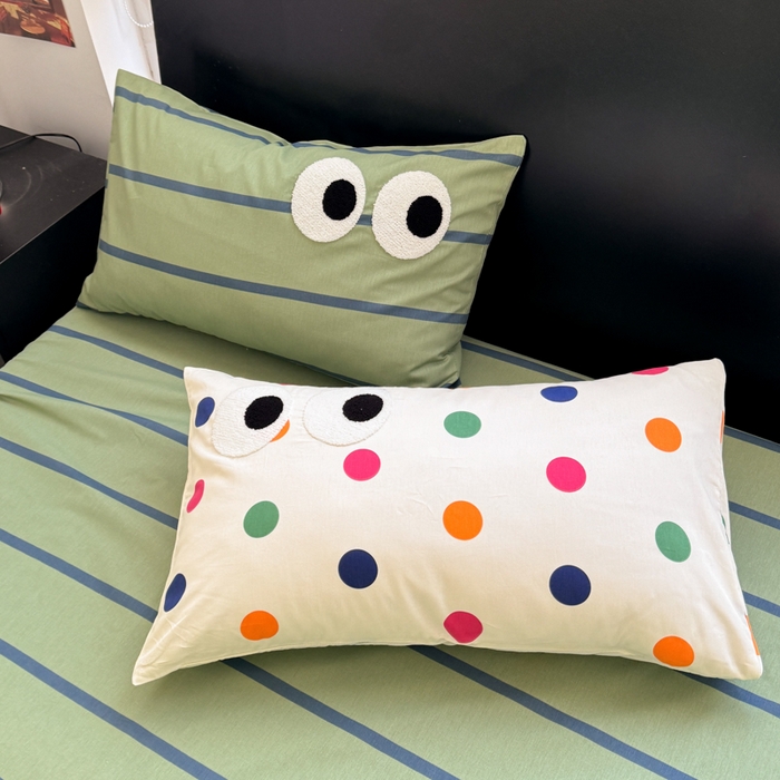 91家纺网 家纺一手货源 找家纺 吉象 2025新款大眼睛毛巾绣四件套 大眼睛-多彩生活