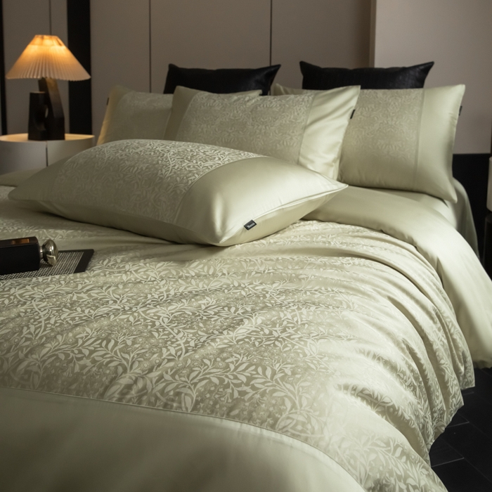 91家纺网 家纺一手货源 找家纺 （总）安莱生活2025新款天丝棉拼接暗合工艺四件套-邂逅系列