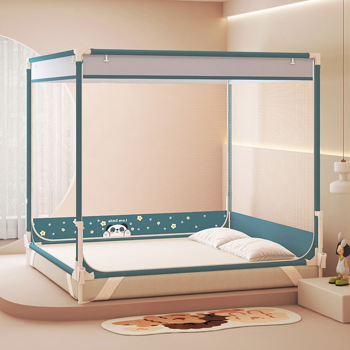 91家纺网 家纺一手货源 找家纺 （总）迪凡保罗蚊帐 2025新款2508围栏级防摔数码印花坐床蚊帐