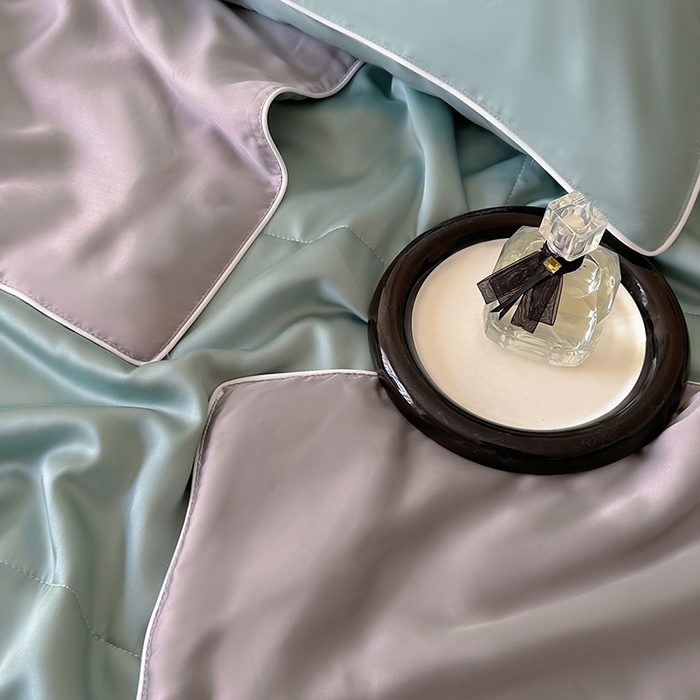 91家纺网 家纺一手货源 找家纺 百寐 2025新款60S兰精天丝夏被系列 芬兰+碳灰