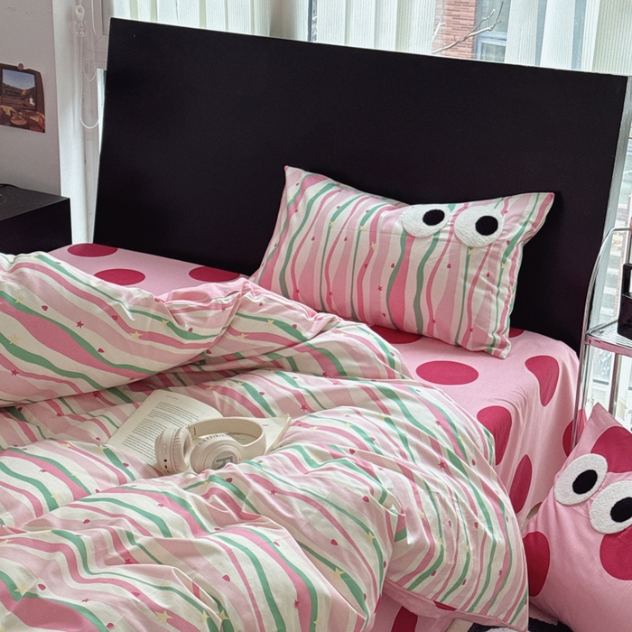 91家纺网 家纺一手货源 找家纺 （总）吉象 2025新款大眼睛毛巾绣四件套