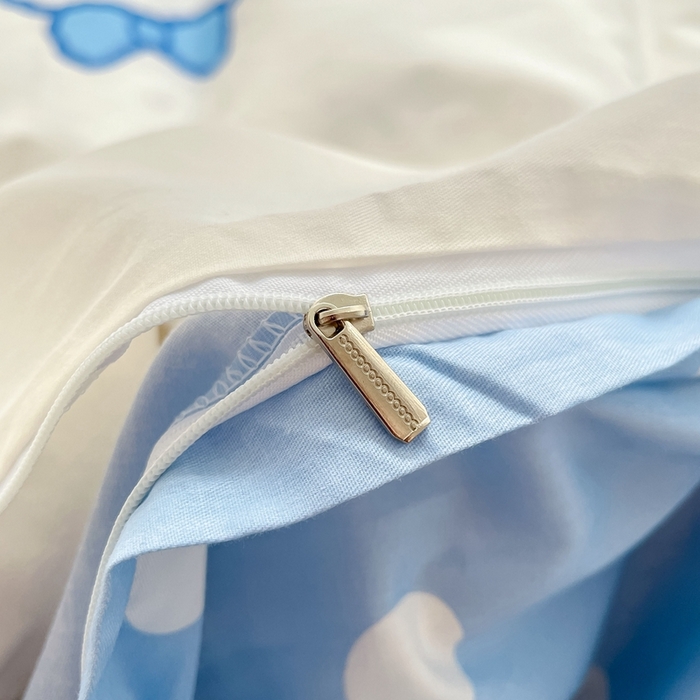 91家纺网 家纺一手货源 找家纺 吉象家纺13070全棉四件套纯棉四件套直播小清新男孩女兰心小熊