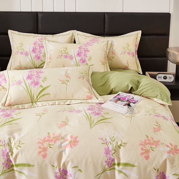 91家纺网 家纺一手货源 找家纺 雲归梦 2025新款纯棉加厚磨毛多规格磨毛四件套 长相思-绿