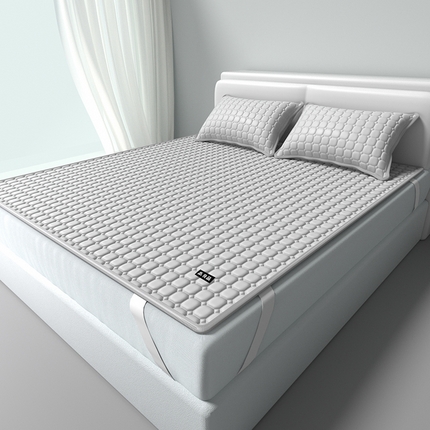 91家纺网 家纺一手货源 找家纺 （总）简一 2025新款无印风方块乳胶凉席系列-床单款