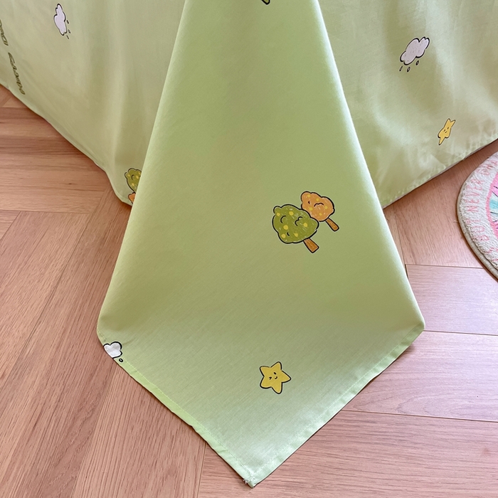 91家纺网 家纺一手货源 找家纺 吉象家纺13070全棉四件套纯棉四件套直播小清新男孩女工程车