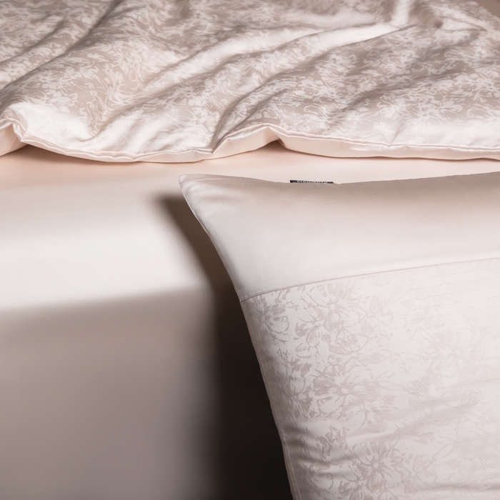 91家纺网 家纺一手货源 找家纺 安莱生活2025新款天丝棉拼接暗合工艺四件套-邂逅系列 澜汐