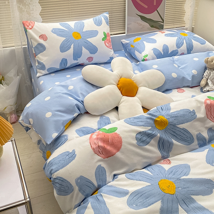 91家纺网 家纺一手货源 找家纺 吉象家纺13070全棉四件套纯棉四件套直播小清新男孩女小情调