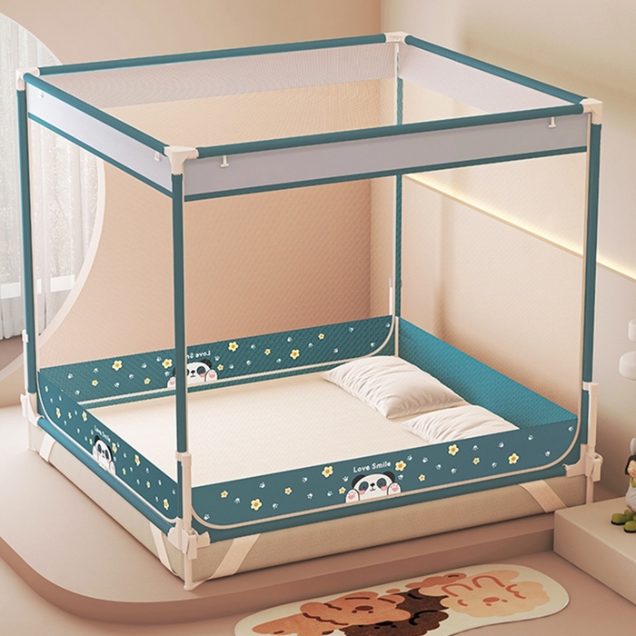 91家纺网 家纺一手货源 找家纺 （总）迪凡保罗蚊帐 2025新款2508围栏级防摔数码印花坐床蚊帐