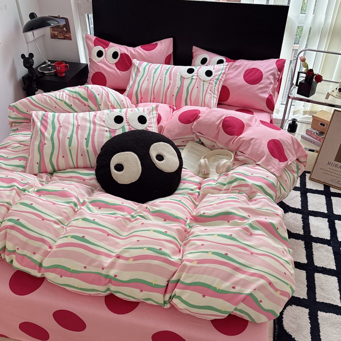 91家纺网 家纺一手货源 找家纺 （总）吉象 2025新款大眼睛毛巾绣四件套