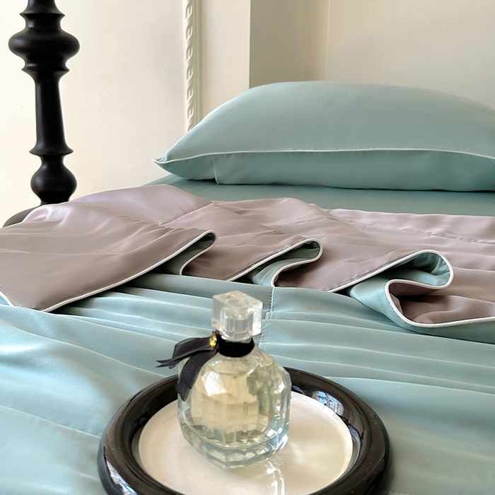 91家纺网 家纺一手货源 找家纺 百寐 2025新款60S兰精天丝夏被系列 芬兰+碳灰