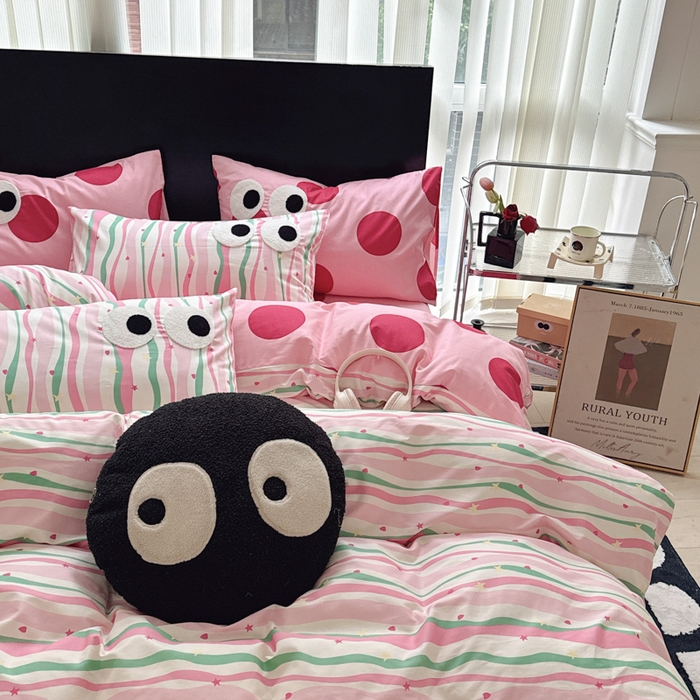 91家纺网 家纺一手货源 找家纺 （总）吉象 2025新款大眼睛毛巾绣四件套