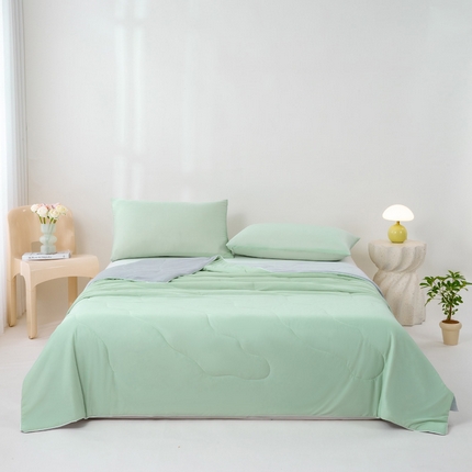 91家纺网 家纺一手货源 找家纺 （总）好梦来家纺（原锦茂家纺） 2025年新款A类数码印花纯色夏凉被凉感丝数夏被冰淇淋夏被空调被西瓜被真丝天丝