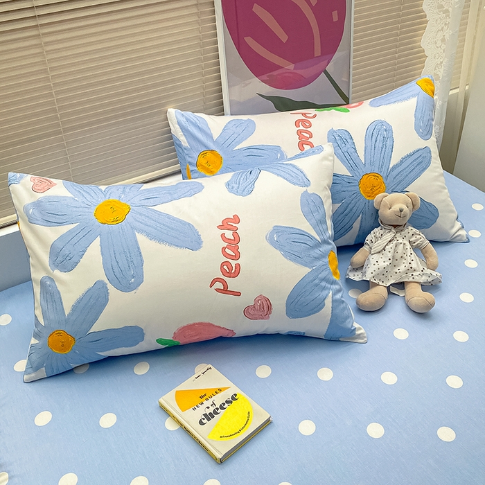 91家纺网 家纺一手货源 找家纺 吉象家纺13070全棉四件套纯棉四件套直播小清新男孩女小情调