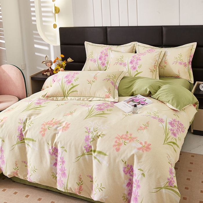 91家纺网 家纺一手货源 找家纺 雲归梦 2025新款纯棉加厚磨毛多规格磨毛四件套 长相思-绿