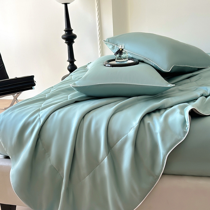 91家纺网 家纺一手货源 找家纺 百寐 2025新款60S兰精天丝夏被系列 芬兰+碳灰