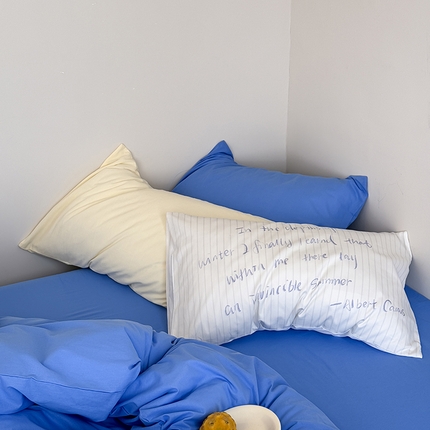 91家纺网 家纺一手货源 找家纺 （总）艾沁2025新款全棉水洗棉撞色混搭四件套