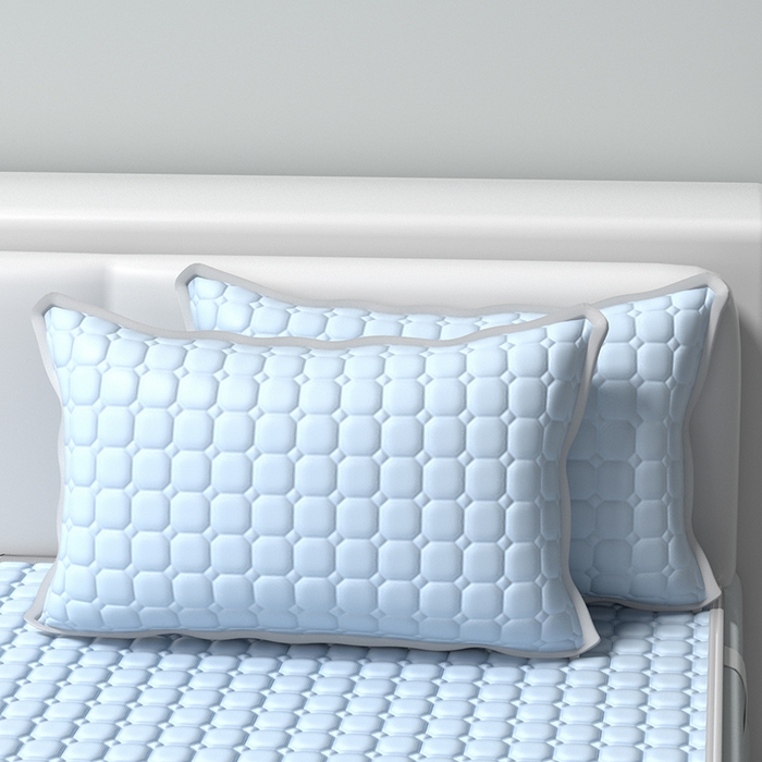 91家纺网 家纺一手货源 找家纺 （总）简一 2025新款无印风方块乳胶凉席系列-床单款