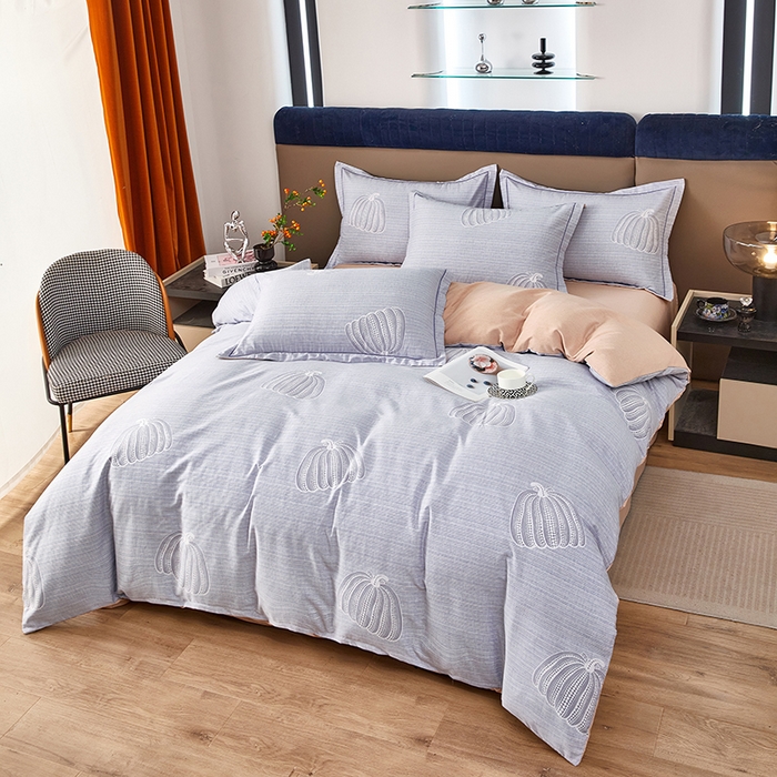 91家纺网 家纺一手货源 找家纺 雲归梦 2025新款纯棉加厚磨毛多规格磨毛四件套 缤纷果园