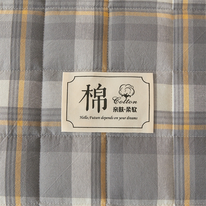 91家纺网 家纺一手货源 找家纺 伊人坊2025新款全棉色织水洗棉六面全包床笠床垫保护套无印风 单层床围-诺卡格