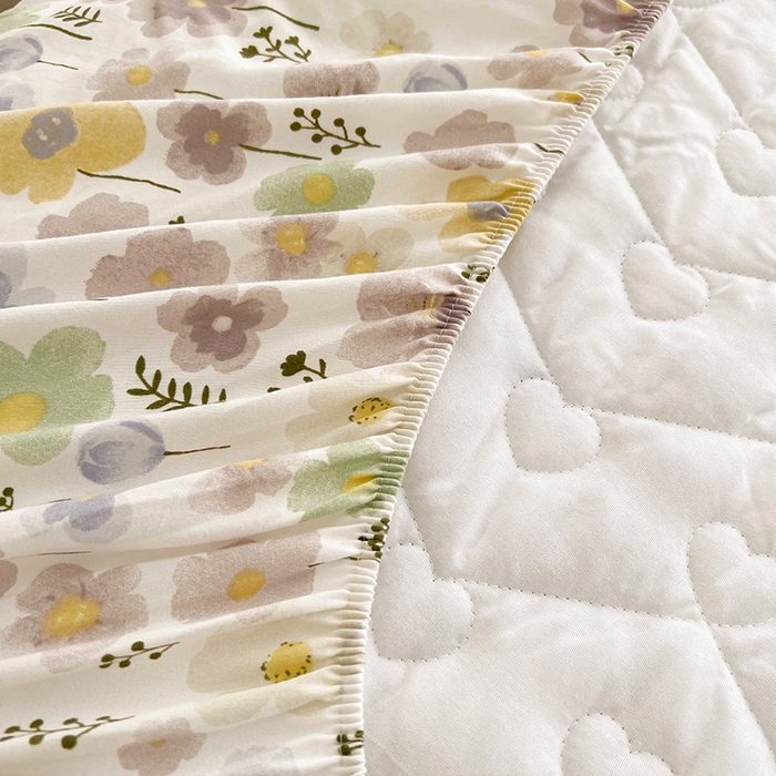 91家纺网 家纺一手货源 找家纺 宜凡家纺 2025新款糯糯棉全夹棉床笠式床裙四件套 莱茵