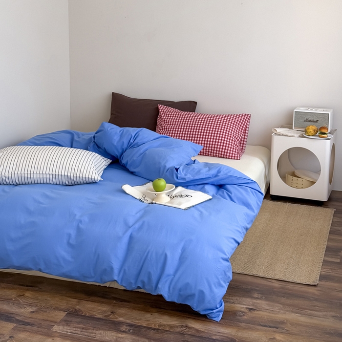 91家纺网 家纺一手货源 找家纺 （总）艾沁2025新款全棉水洗棉撞色混搭四件套